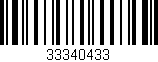Código de barras (EAN, GTIN, SKU, ISBN): '33340433'