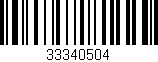 Código de barras (EAN, GTIN, SKU, ISBN): '33340504'