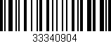 Código de barras (EAN, GTIN, SKU, ISBN): '33340904'