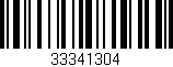 Código de barras (EAN, GTIN, SKU, ISBN): '33341304'