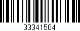 Código de barras (EAN, GTIN, SKU, ISBN): '33341504'