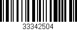 Código de barras (EAN, GTIN, SKU, ISBN): '33342504'