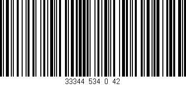 Código de barras (EAN, GTIN, SKU, ISBN): '33344_534_0_42'