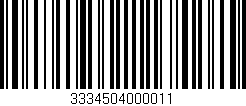 Código de barras (EAN, GTIN, SKU, ISBN): '3334504000011'