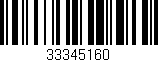 Código de barras (EAN, GTIN, SKU, ISBN): '33345160'