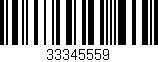 Código de barras (EAN, GTIN, SKU, ISBN): '33345559'
