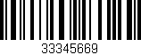 Código de barras (EAN, GTIN, SKU, ISBN): '33345669'