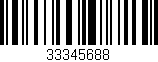 Código de barras (EAN, GTIN, SKU, ISBN): '33345688'