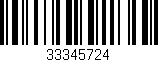 Código de barras (EAN, GTIN, SKU, ISBN): '33345724'