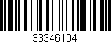 Código de barras (EAN, GTIN, SKU, ISBN): '33346104'