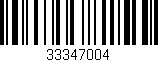 Código de barras (EAN, GTIN, SKU, ISBN): '33347004'