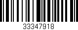 Código de barras (EAN, GTIN, SKU, ISBN): '33347918'