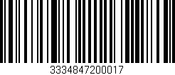 Código de barras (EAN, GTIN, SKU, ISBN): '3334847200017'