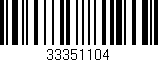 Código de barras (EAN, GTIN, SKU, ISBN): '33351104'