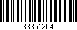 Código de barras (EAN, GTIN, SKU, ISBN): '33351204'