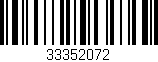 Código de barras (EAN, GTIN, SKU, ISBN): '33352072'