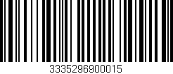 Código de barras (EAN, GTIN, SKU, ISBN): '3335296900015'