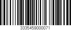 Código de barras (EAN, GTIN, SKU, ISBN): '3335459000071'