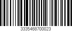 Código de barras (EAN, GTIN, SKU, ISBN): '3335468700023'