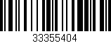 Código de barras (EAN, GTIN, SKU, ISBN): '33355404'