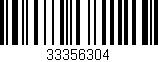 Código de barras (EAN, GTIN, SKU, ISBN): '33356304'