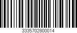 Código de barras (EAN, GTIN, SKU, ISBN): '3335702800014'