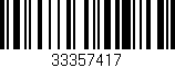 Código de barras (EAN, GTIN, SKU, ISBN): '33357417'