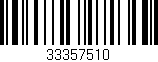 Código de barras (EAN, GTIN, SKU, ISBN): '33357510'