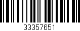 Código de barras (EAN, GTIN, SKU, ISBN): '33357651'