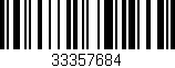 Código de barras (EAN, GTIN, SKU, ISBN): '33357684'