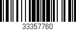 Código de barras (EAN, GTIN, SKU, ISBN): '33357760'