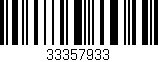 Código de barras (EAN, GTIN, SKU, ISBN): '33357933'