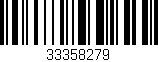 Código de barras (EAN, GTIN, SKU, ISBN): '33358279'