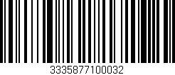 Código de barras (EAN, GTIN, SKU, ISBN): '3335877100032'