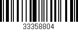 Código de barras (EAN, GTIN, SKU, ISBN): '33358804'