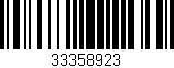 Código de barras (EAN, GTIN, SKU, ISBN): '33358923'