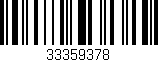 Código de barras (EAN, GTIN, SKU, ISBN): '33359378'