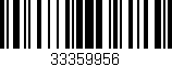 Código de barras (EAN, GTIN, SKU, ISBN): '33359956'