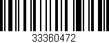 Código de barras (EAN, GTIN, SKU, ISBN): '33360472'