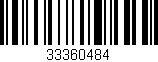 Código de barras (EAN, GTIN, SKU, ISBN): '33360484'