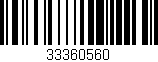 Código de barras (EAN, GTIN, SKU, ISBN): '33360560'