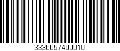 Código de barras (EAN, GTIN, SKU, ISBN): '3336057400010'
