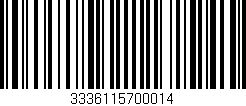 Código de barras (EAN, GTIN, SKU, ISBN): '3336115700014'