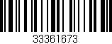 Código de barras (EAN, GTIN, SKU, ISBN): '33361673'