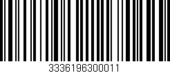 Código de barras (EAN, GTIN, SKU, ISBN): '3336196300011'