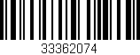 Código de barras (EAN, GTIN, SKU, ISBN): '33362074'