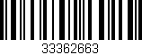 Código de barras (EAN, GTIN, SKU, ISBN): '33362663'