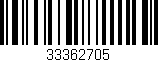 Código de barras (EAN, GTIN, SKU, ISBN): '33362705'