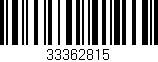 Código de barras (EAN, GTIN, SKU, ISBN): '33362815'