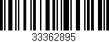 Código de barras (EAN, GTIN, SKU, ISBN): '33362895'